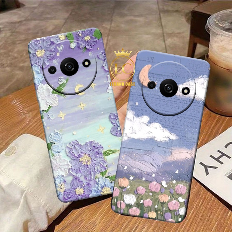 Softcase Redmi A3 2024 Flower Wallpaper Motif - Cool Case - Mens Case - Silicone Case - เคสใหม่ล่าสุ