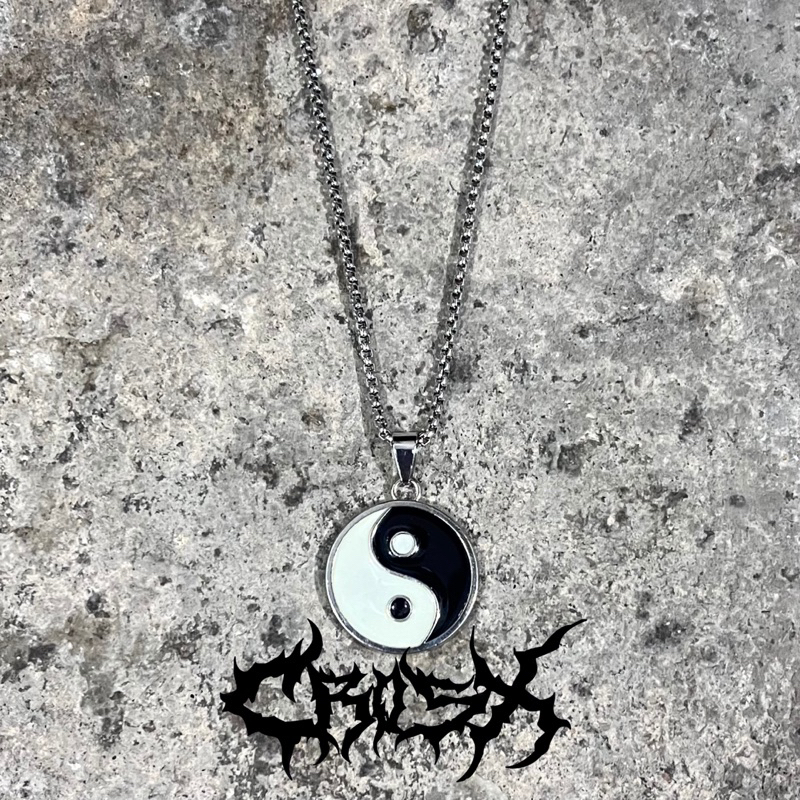 STP NECKLACE / YINYANG สร้อยคอสีดําและสีขาวสร้อยคอ STAR SKULL CHARACTER / CROSS สร้อยคอ HIP HOP CHAI