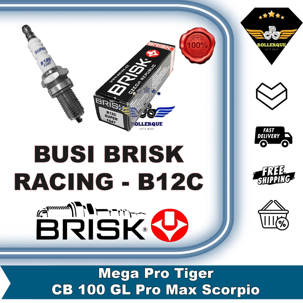 หัวเทียนรถจักรยานยนต์แข่งสําหรับ Yamaha Scorpio Z XT AG SRX TT 200 250 350 B12C ทองแดง