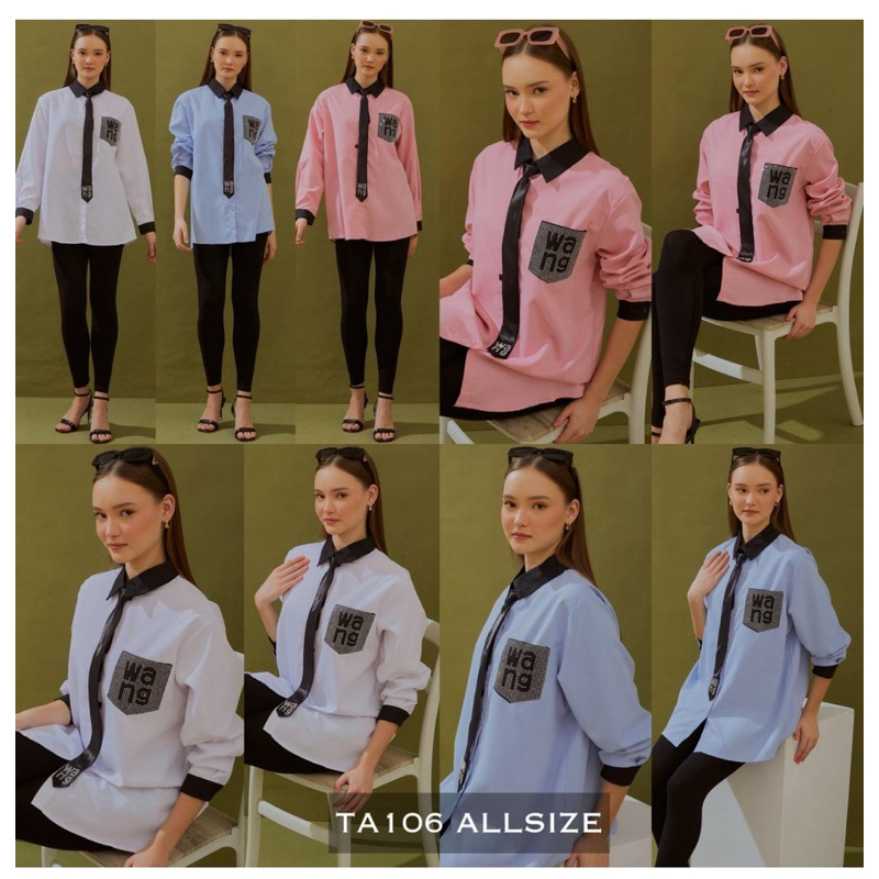 KEMEJA เสื้อมัดย้อม Unisex aw1 ป้ายป้าย swarosky