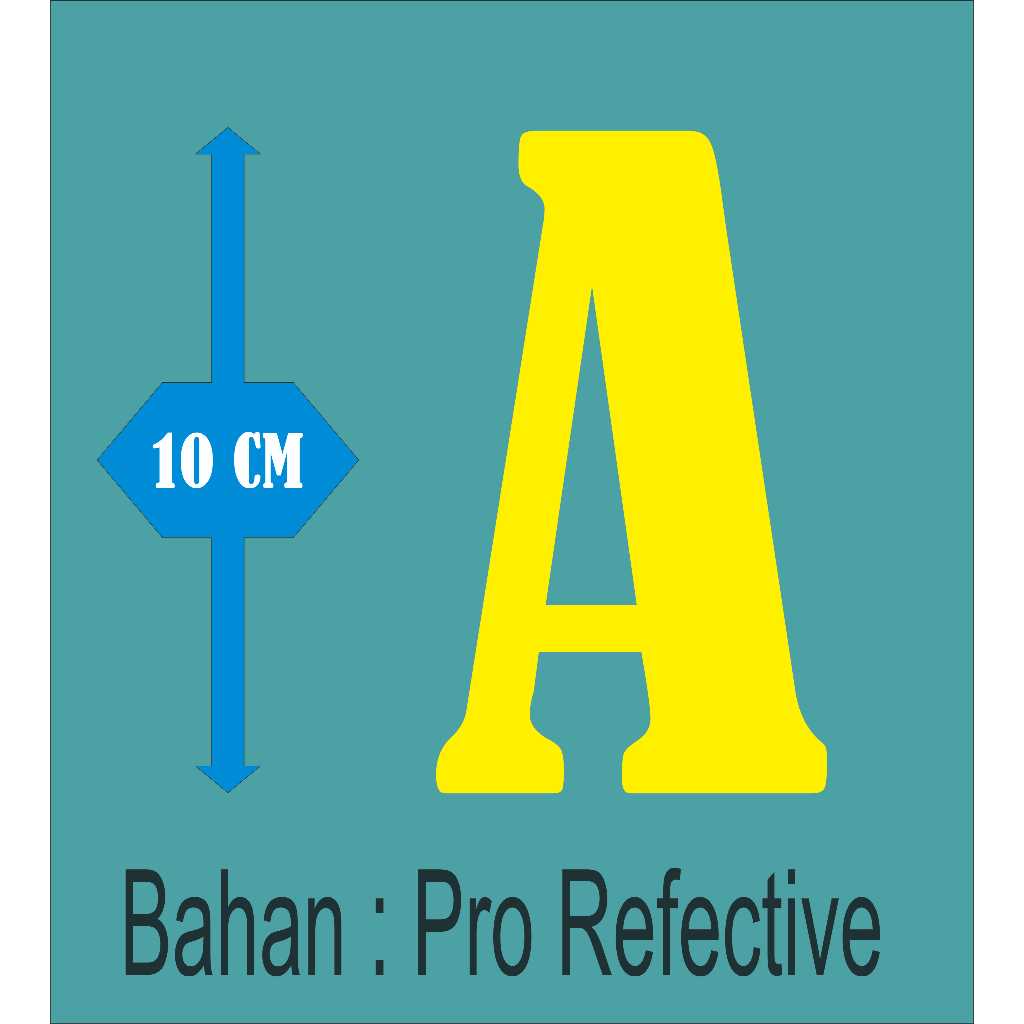 สติกเกอร์ตัด ALPHABET LETTERS สีเหลือง LETTERS 10 ซม