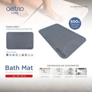 DIATOMITE ABSORBENT MAT DARK GREY | BATH MAT