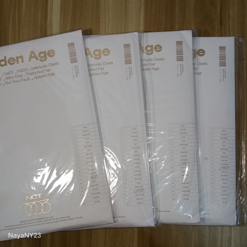 อัลบั้ม NCT 2023 Golden Age Collecting vers Member Jeno Jaemin Renjun Mark Haechan Sealed Un Sealed 