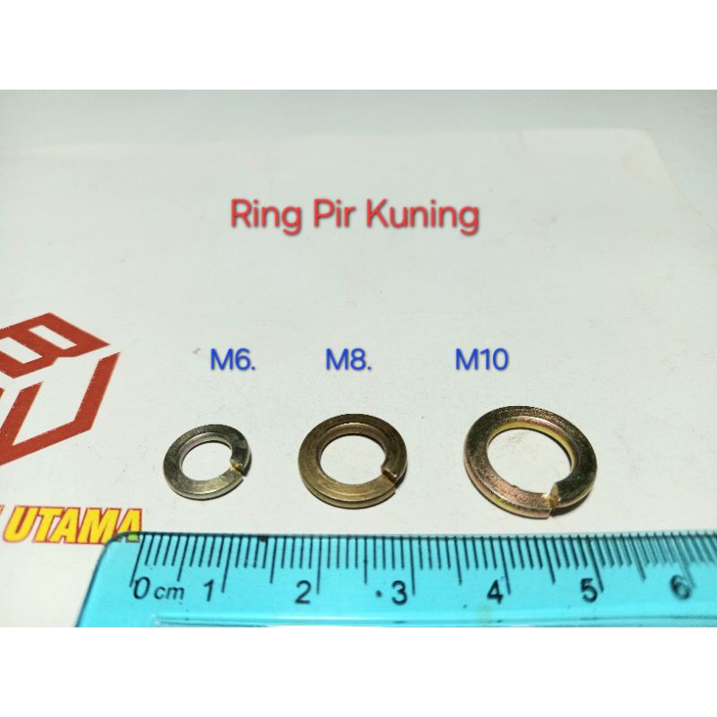 แหวนต่อ m6 - m8 - m10 (6mm - 8mm - 10mm) peer สีเหลือง / ver / veer