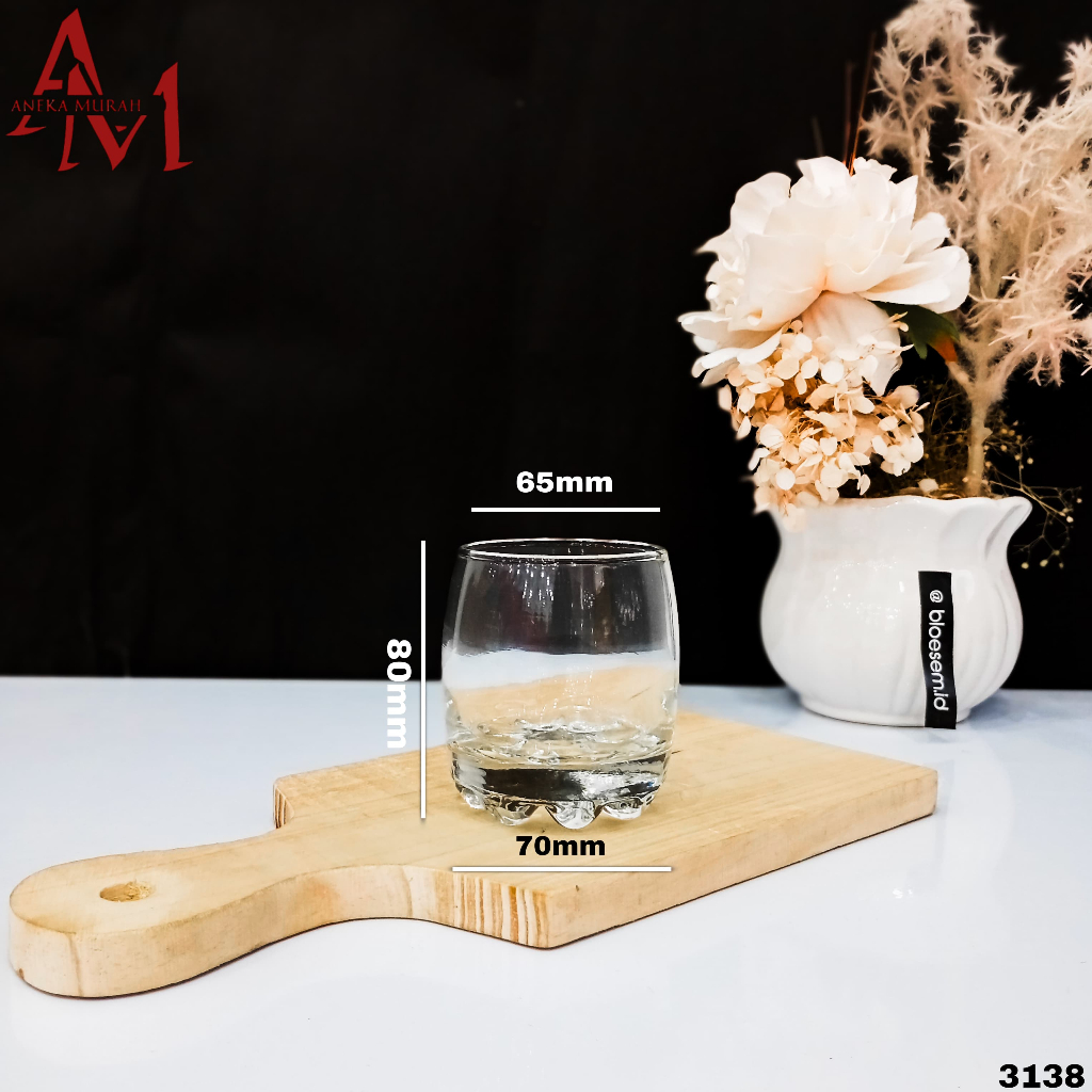 ROUND GLASS CUPS COTENTS 6 HG 07/202 -1BB (3138) + FREE BUBBLE WRAP