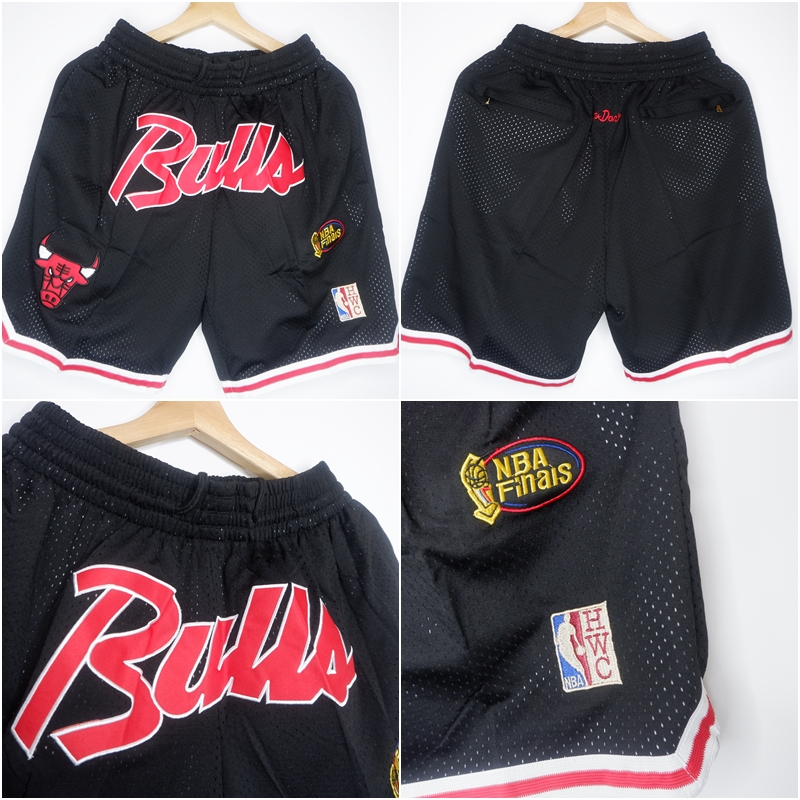JUSTDON x BULLS NBA FINALS กางเกงนําเข้าสีดํา