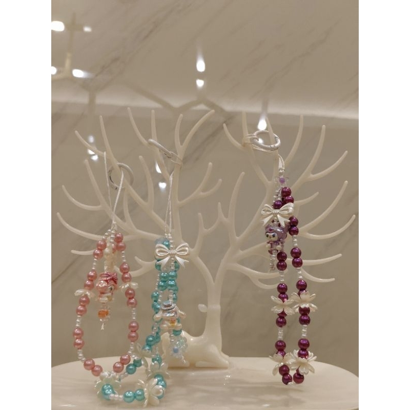 GANTUNGAN HP SANRIO PEARL KEYCHAIN - PREMIUM BEADS KEYCHAIN รวมมือถือ/มือถือ KEYCHAIN