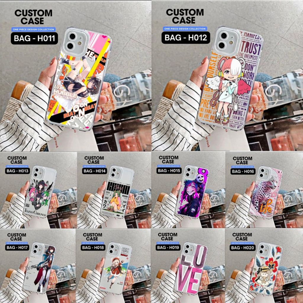 IPHONE 6/IP 6+/IP 7/IP 7+/IP X/IP XS/IP XR/IP XS MAX CASE MOTIF CODE BAG H011-H020 CHECK DESCRIPTION