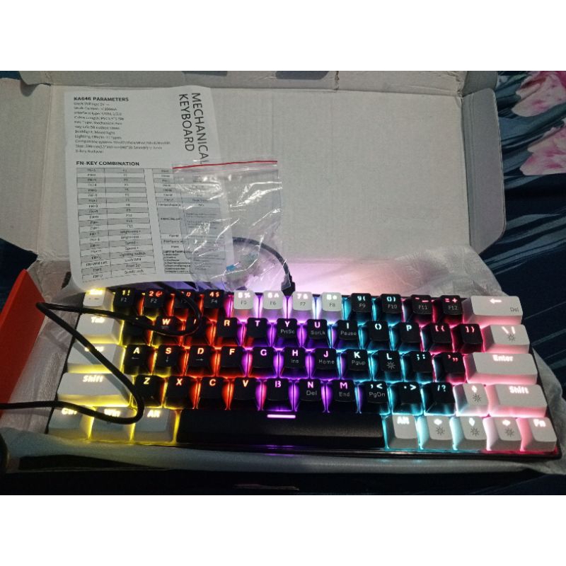 Zifriend ka646 คีย์บอร์ดเกมมิ่งแบบกลไก RGB