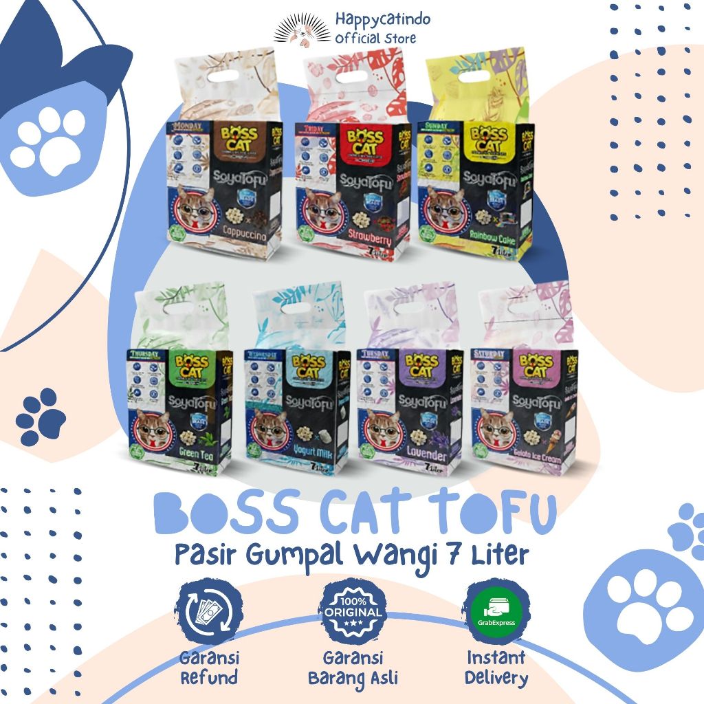 Boss CAT TOFU CAT Litter 7 ลิตร ก้อนหอม