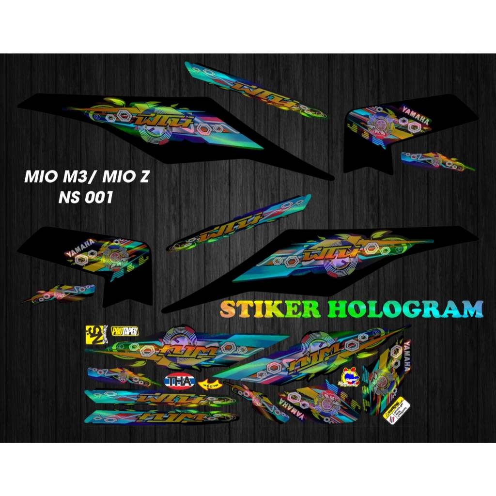 สติ๊กเกอร์ HOLOGRAM STRIPING VARIATION YAMAHA MIO M3 Z GRAPHICS NS001