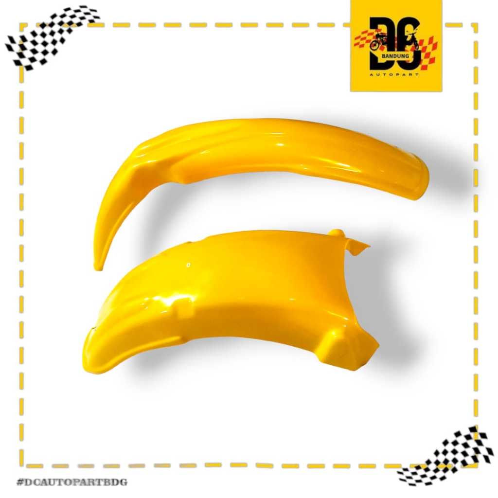 DT125 TRAIL VINTAGE DT 125 YAMAHA บังโคลนสีเหลือง