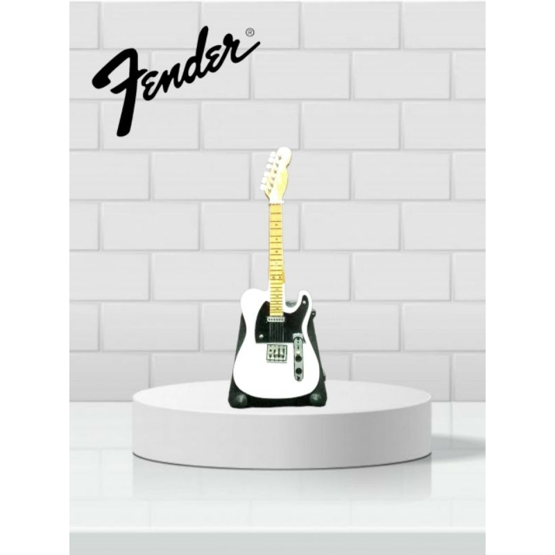 Putih บังโคลนจิ๋ว TELECASTER GUITAR WHITE 1:12 (11ซม.)