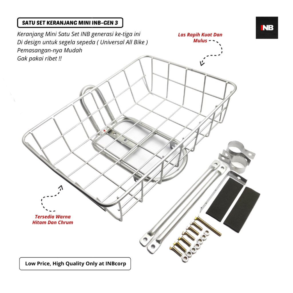 ONE SET BICYCLE BASKET PACKAGE - Custom ALL BIKE Pannier Rack Bundling Package BY INBcorp - RPRB GEN 3