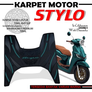 Dozeuscka Karpet Motor Stylo Bahan Karet Premium Tidak Luntur Anti Slip Tebal Nyaman saat Berkendara