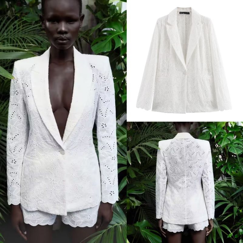 เสื้อปักสีขาว 75412 (TS)