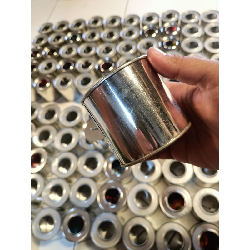 TIN PIGGY BANK - PLAIN MINI OPEN-CLOSE PIGGY BANK 7x7.5 ซม.
