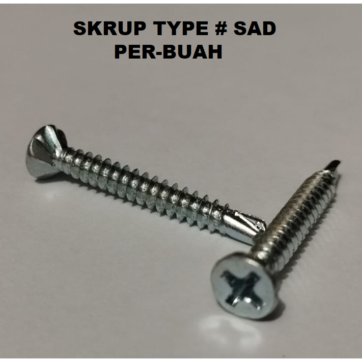 ต่อชิ้น SAD Screw 7 x 1 นิ้ว GRC Screw Light โครงเหล็ก Wing Tip Hollow Screw M7 x 25 มม. 2.5 ซม.