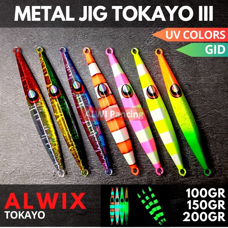 ALWIX Metal Jig TOZAYO lll Full GID Striped 100gr 150gr 200gr