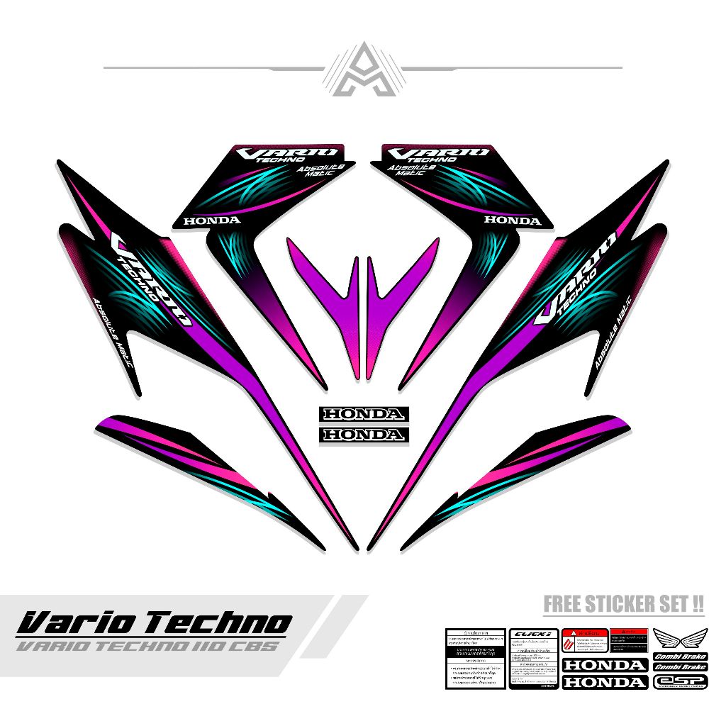 STRIPING VARIO TECHNO 110 CBS / MTF 51 / VARIO CARBON 110 / STICKER / CLICK 110 I STICKER / CARBON /
