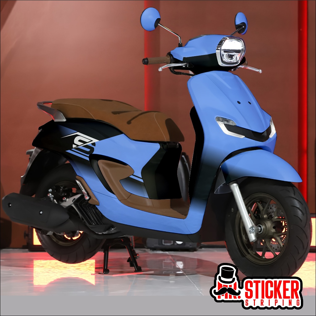 Honda Stylo full body Decal custom sticker ออกแบบฟรี Motif S 2 สี (DC Stylo 11)