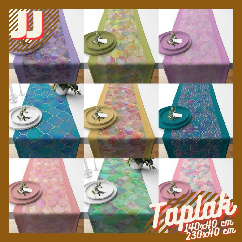 TABLE RUNNER ARABIC MOTIF ผ้าพิมพ์ลาย 140X40CM & 230X40 CM