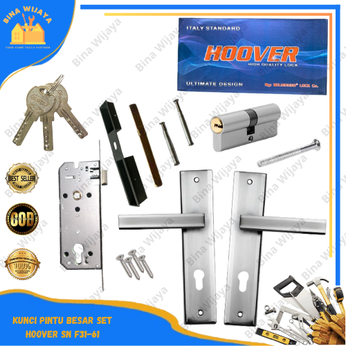 Hoover Silver Series ล็อคประตูขนาดใหญ่ชุดล็อคประตูบ้าน Hoover มือจับประตูขนาดใหญ่มือจับประตูขนาดใหญ่
