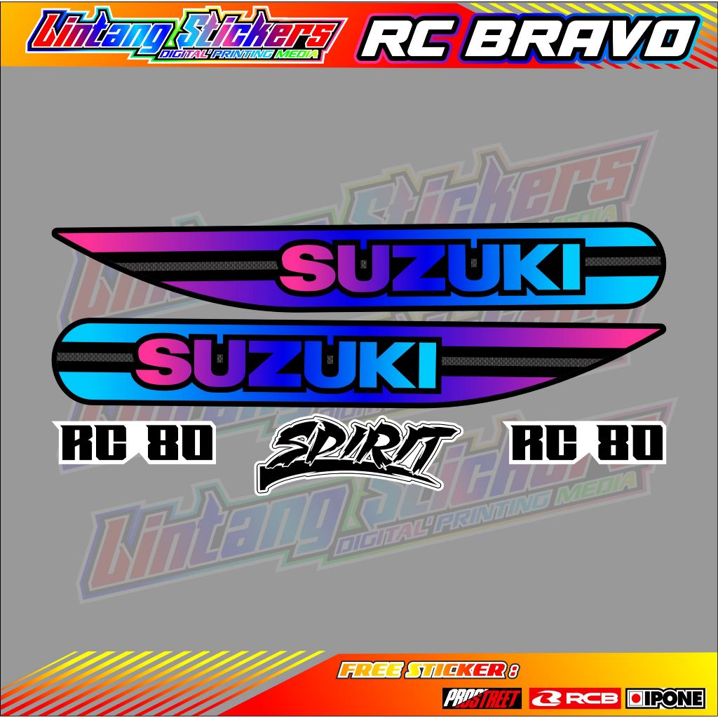 SUZUKI BRAVO RC 80 VARIATION STRIPING / สติ๊กเกอร์ LIST OF RC 80 BRAVO MOTORCYCLE VARIATIONS