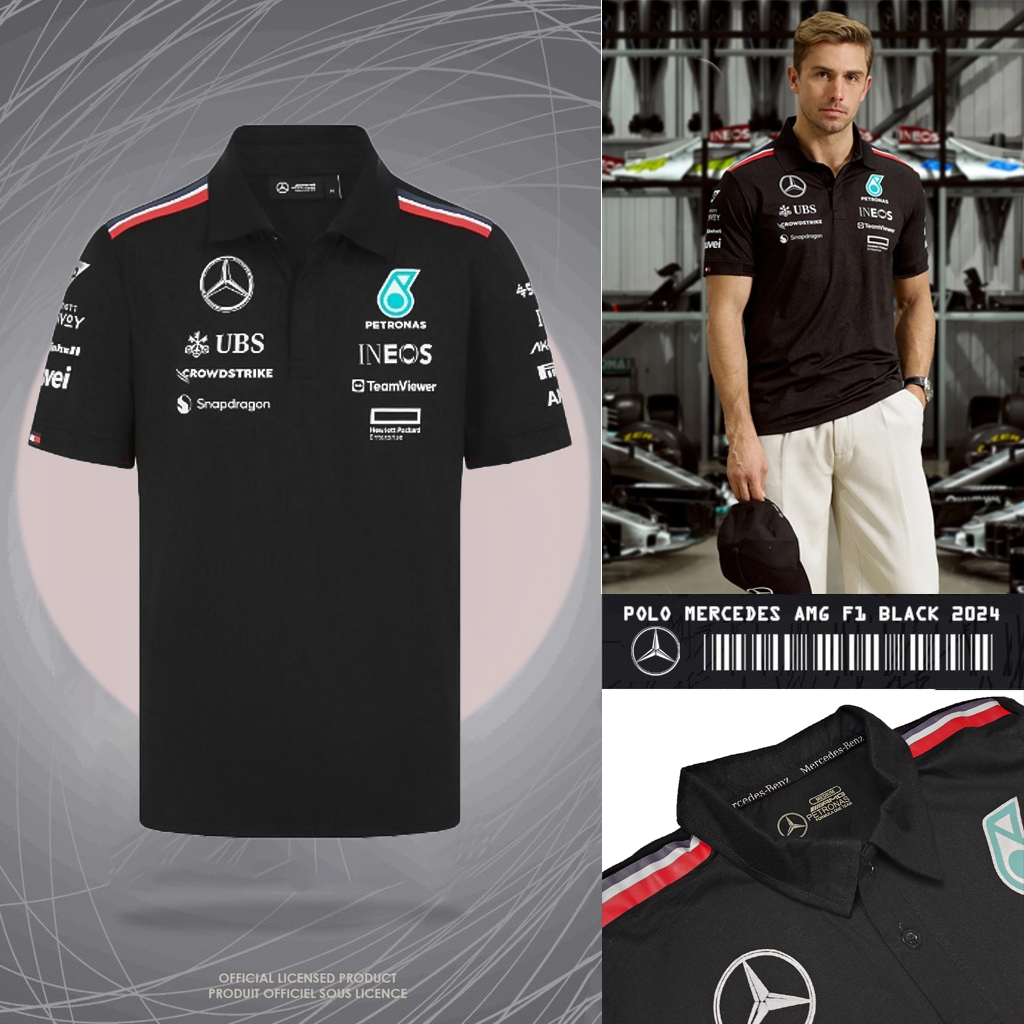 Polo RACING / POLO PREMIUM AMG F1 2024 24S / BAJU PREMIUM / POLO SHIRT F1 / POLO FORMULA 1 / POLO LE