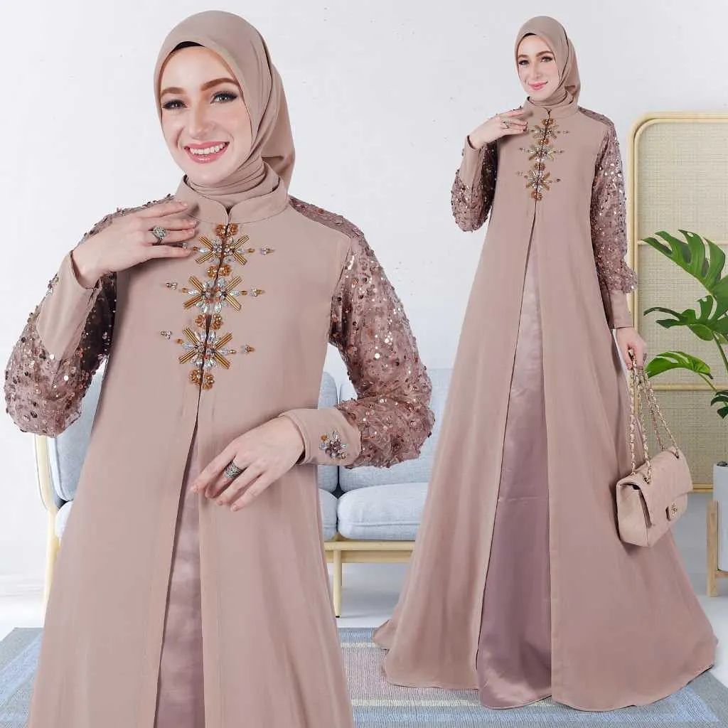 Lebara 2026 Ghames ล่าสุดมุสลิมผู้หญิง Gamis หรูหรา Gsmis ผู้หญิง Gamis แนวโน้ม Jumbp 2026 ใหม่ Abay