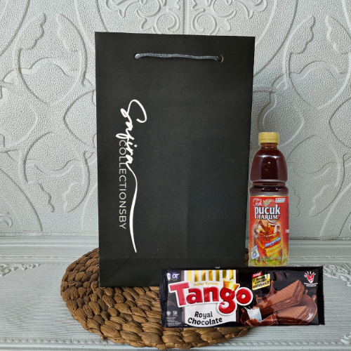 Hitam PAPERBAG BLACK WAFER AND PLAIN DRINK UK 15  25/ PAPERBAG WAFER PAPER TEA PUCUK PAPER BAGSAFIRA