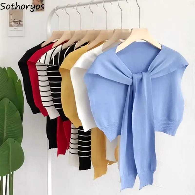 Plain Shoulder SCARF/ผู้หญิงถัก SCARF/SCARF ถักคอปก SCARF/เกาหลี SCARF