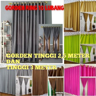 GORDEN TINGGI 2,5METER DAN 3METER DENGAN 10 LUBANG BESAR BAHAN EMBOS POLOS WARNA BEST SELLER