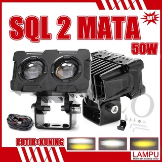 Lampu Tembak Sorot LED Laser 2 Mata/Lampu Sorot Led/Lampu Tembak SQL 2 Mata Polos Super Terang/Lampu Tembak Led/Lampu Sorot Motor Terang/Led Tembak Terang/Led Sorot Motor Dan Mobil