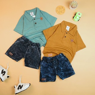 BRAVEKIDS - SETELAN KAOS KERAH POLO ANAK LAKI-LAKI COTTON COMBED 24S
