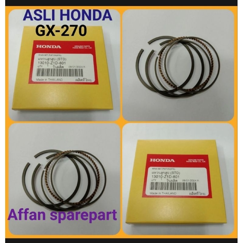 HONDA STD GX 270 RING SET THICK ORIGINAL, ORIGINAL HONDA GX 270 SEHER RING (13010-ZID-801) THICK ORI