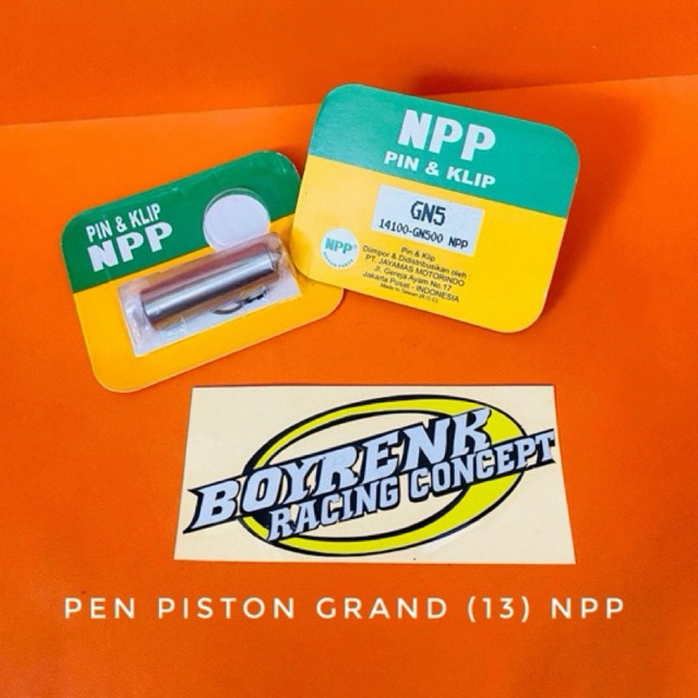 PIN & CLIP PEN PISTON GRAND (GN5) PIN 13 NPP - BOYRENK RACING CONCEPT