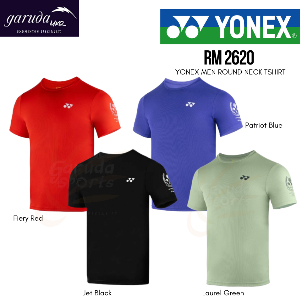 YONEX RM 2620 เสื้อผ้าลําลอง / YONEX 2620 TSHIRT / YONEX MEN ROUND NECK TSHIRT RM-H036-2620-EASY3-S
