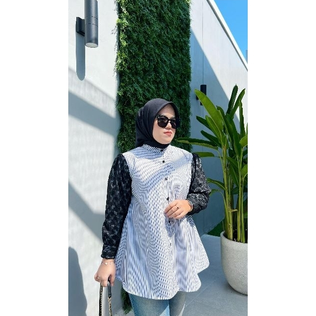 Kemeja Prada Mix Prada Shirt Top