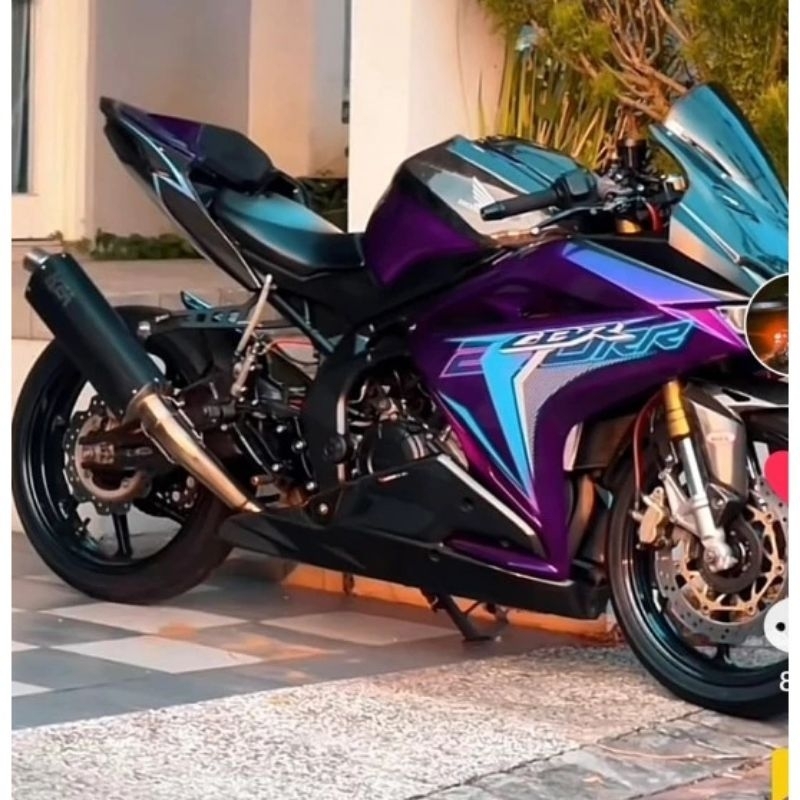 สติ๊กเกอร์แถบใส cbr 250cc สายรุ้งสาด