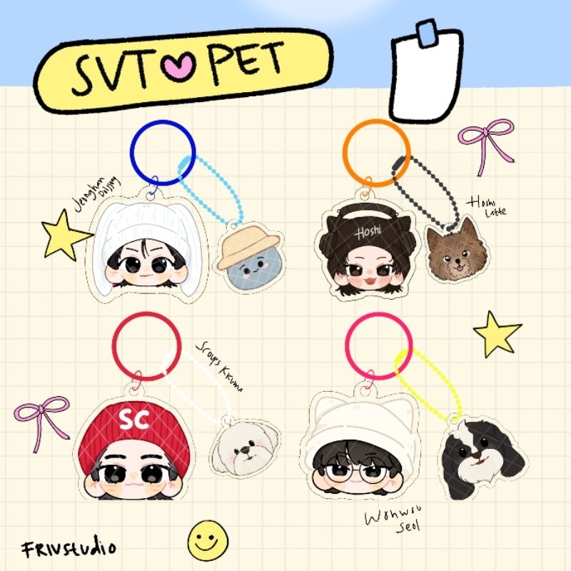 SEVENTEEN KEYCHAIN CHBI S.COUPS WONWOO JEONGHAN PET ACRYLIC SCOUPS