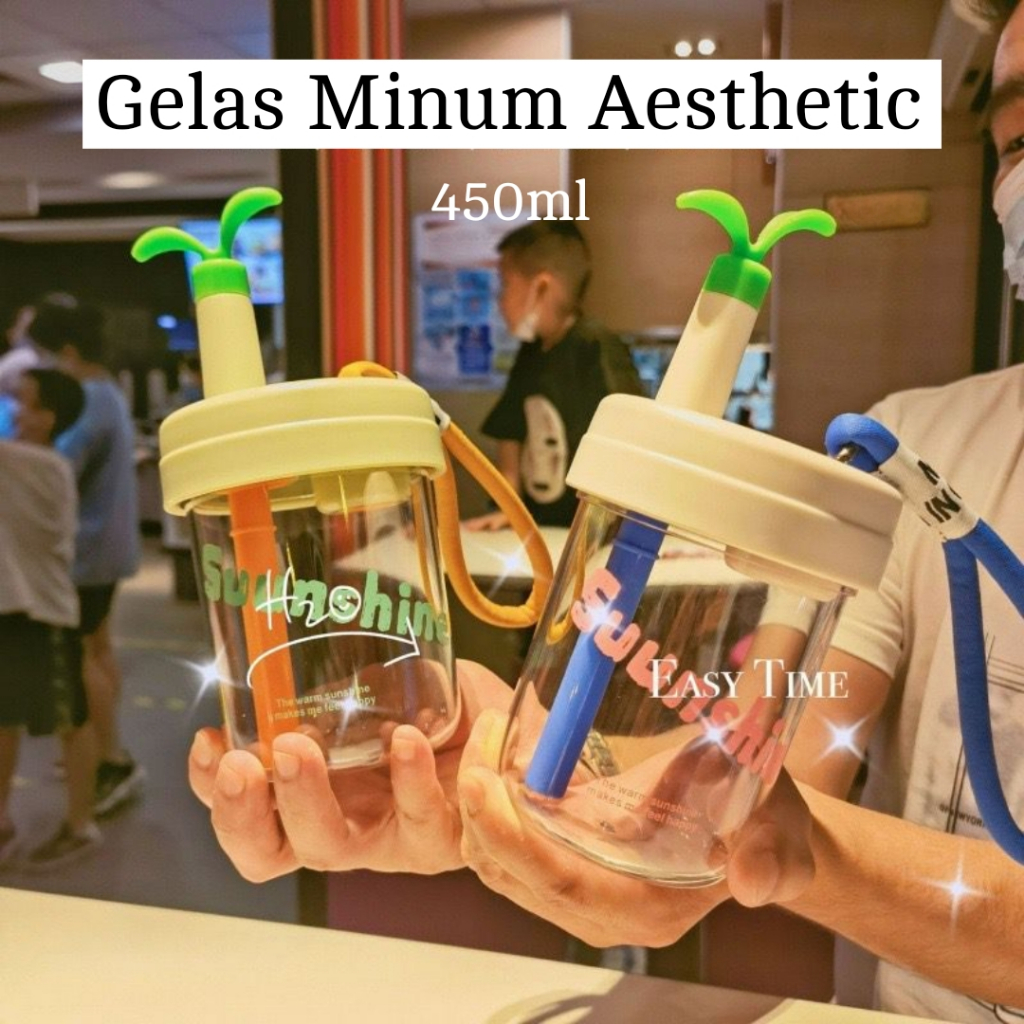 AESTHETIC TUMBLER GLASS TRITAN แก้วเครื่องดื่มพลาสติก SIMPLE 450ML / แก้วเครื่องดื่มแบบใสแบบใสแบบใส