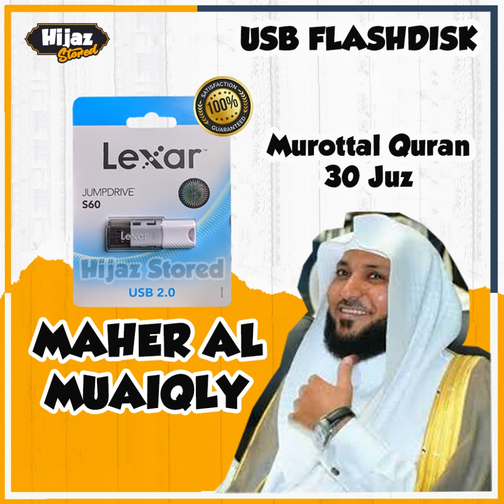USB Flashdisk Mutantal Quran Murotal Alquran 30 Juz Merdu Reading Maher Al Maiqly