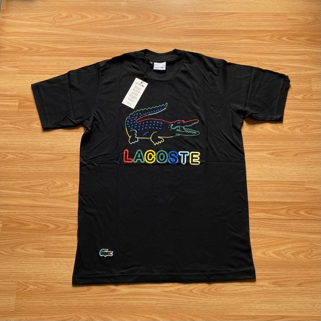 เสื้อยืด BRANDED Crocodile FONT RAINBOW FULL TAG เสื้อเชิ้ตผู้หญิงผู้ชาย