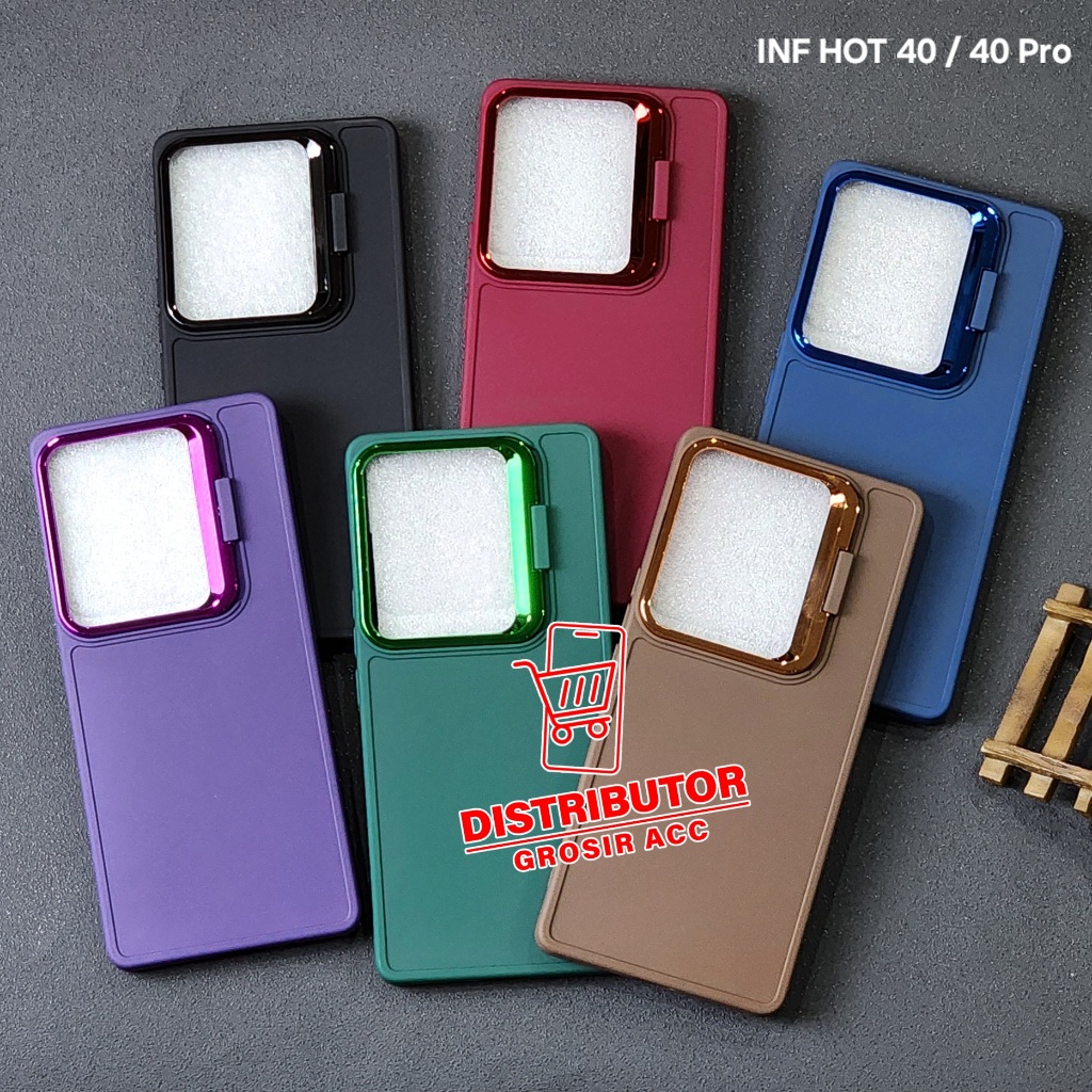 INFINIX HOT 40 INFINIX HOT 40 PRO CASE MACAROON ขาตั้งกล้อง KICKSTAND กล้อง INFINIX HOT 40 HOT 40 PR