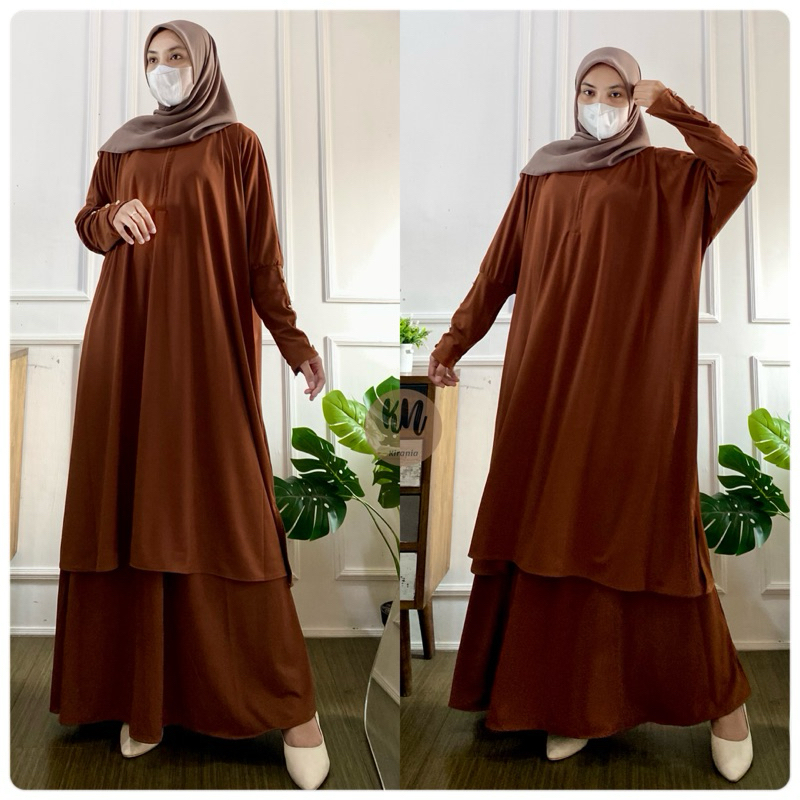 Sayla Oneset Batwing Tunic Plus กระโปรงจัมโบ้ วัสดุเสื้อสุดเท่ - โดย Kirania