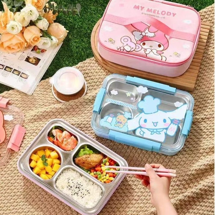 ORIGINAL SANRIO STAINLESS STEEL LUNCH BOX / MELODY LUNCH BOX / CINNAMOROLL LUNCH BOX / กล่อง LUNCH น