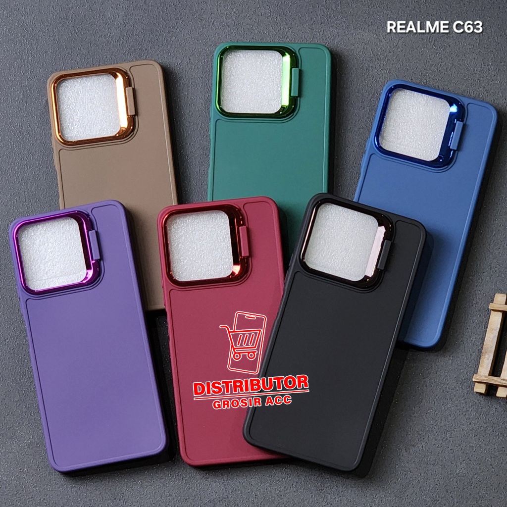 REALME C63 REALME C61 CASE MACAROON ขาตั้งกล้อง KICKSTAND กล้อง REALME C63 REALME C61