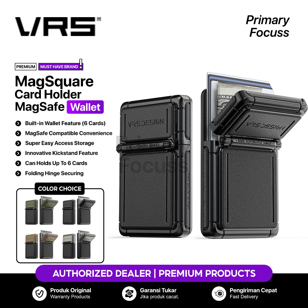 Mag Square Vrs Design Magnetic Wallet Card Holder MagSafe