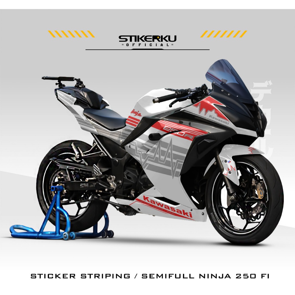 Semifull KAWASAKI NINJA 250 FI STICKER / MOTIF 21 / NINJA 250 VARIATION / NINJA FI BABAS CREATIVE